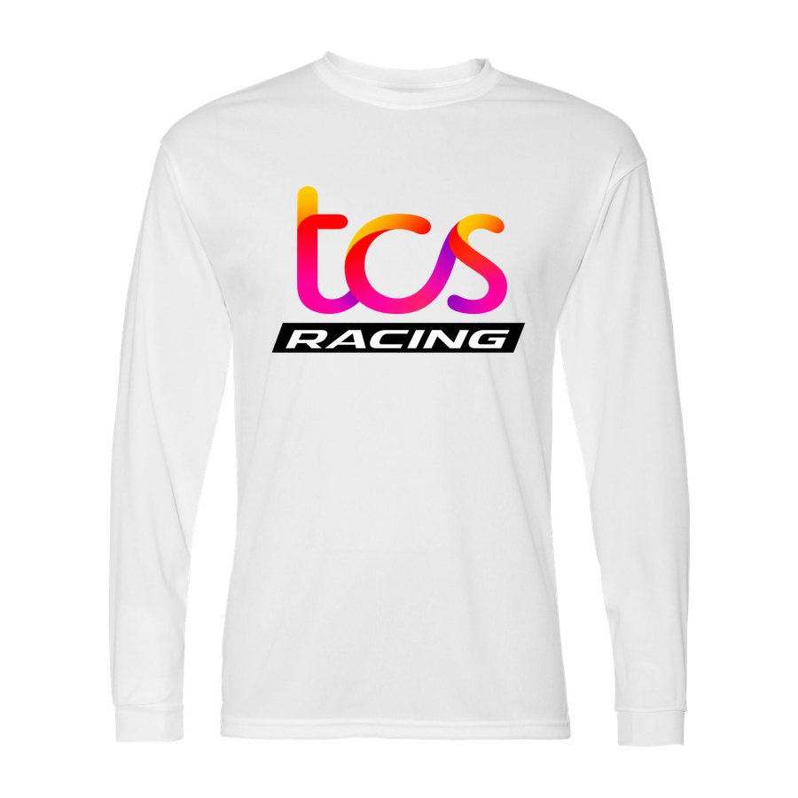 Men's TCS Racing Polyester Long Sleeve T-Shirt - White