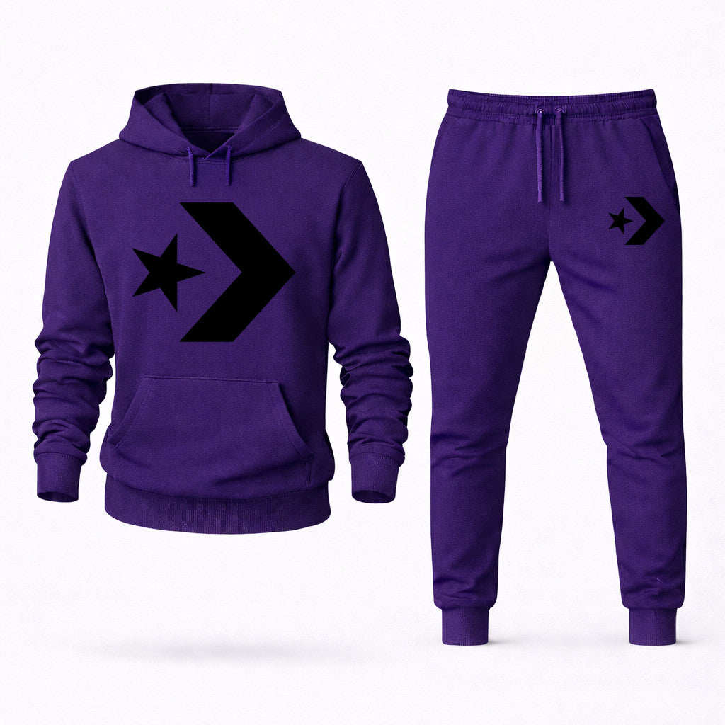 Converse Hoodie and Joggers Set - Purple