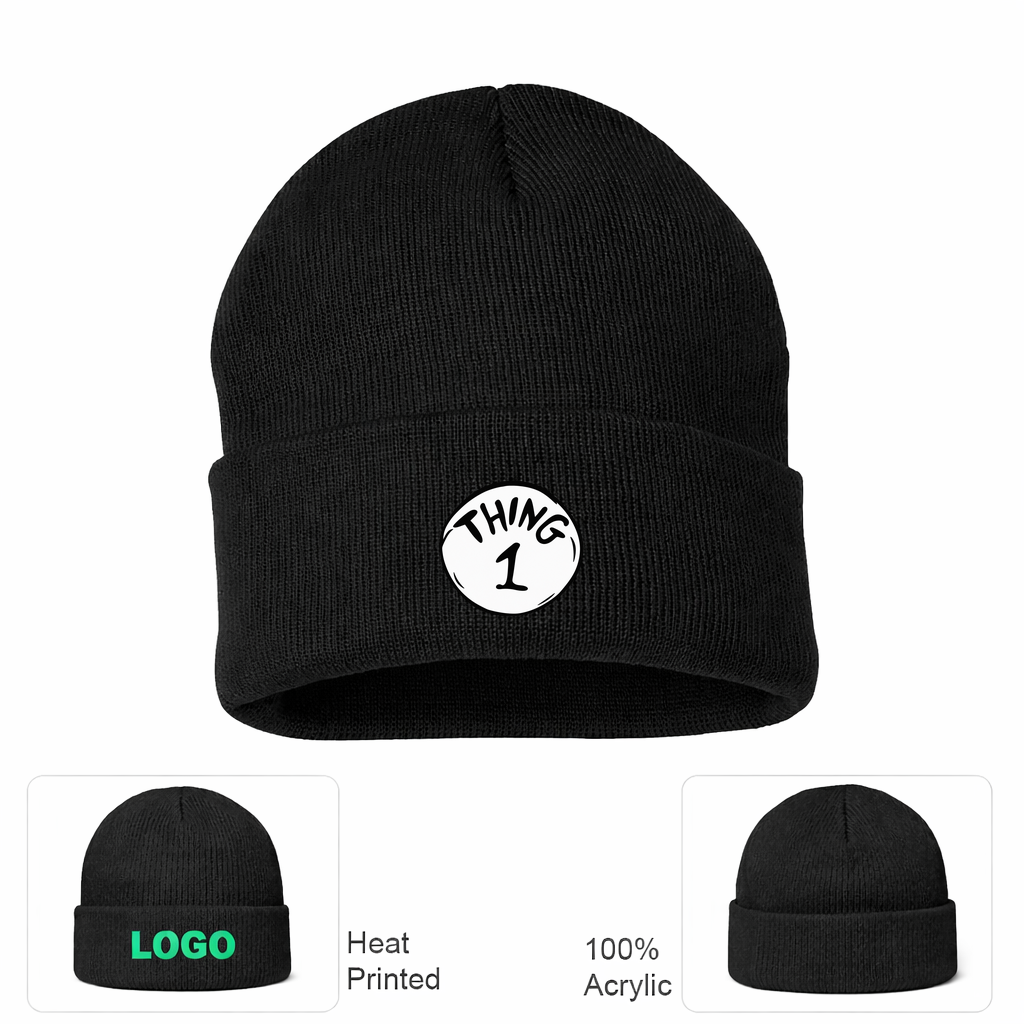 Dr. Seuss Thing 1 Beanie Hat - Black