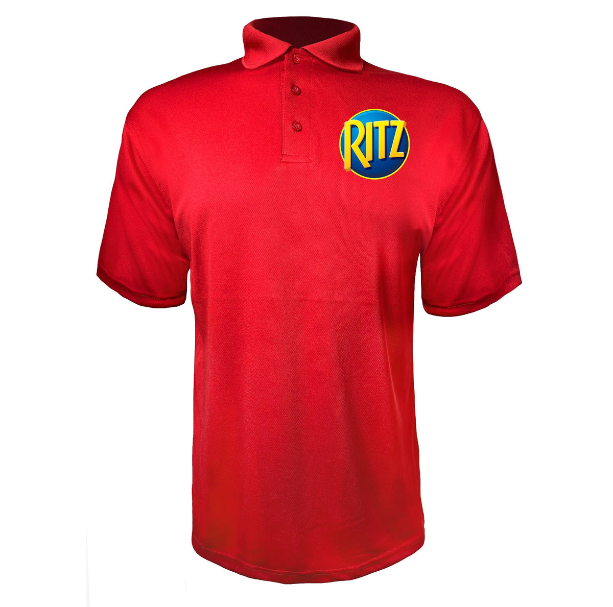 Ritz Mondelez men's polyester polo in Red