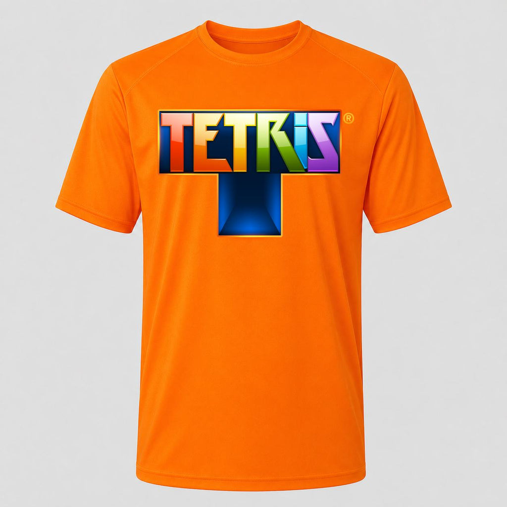 Men's Tetris Performance T-Shirt - Orange