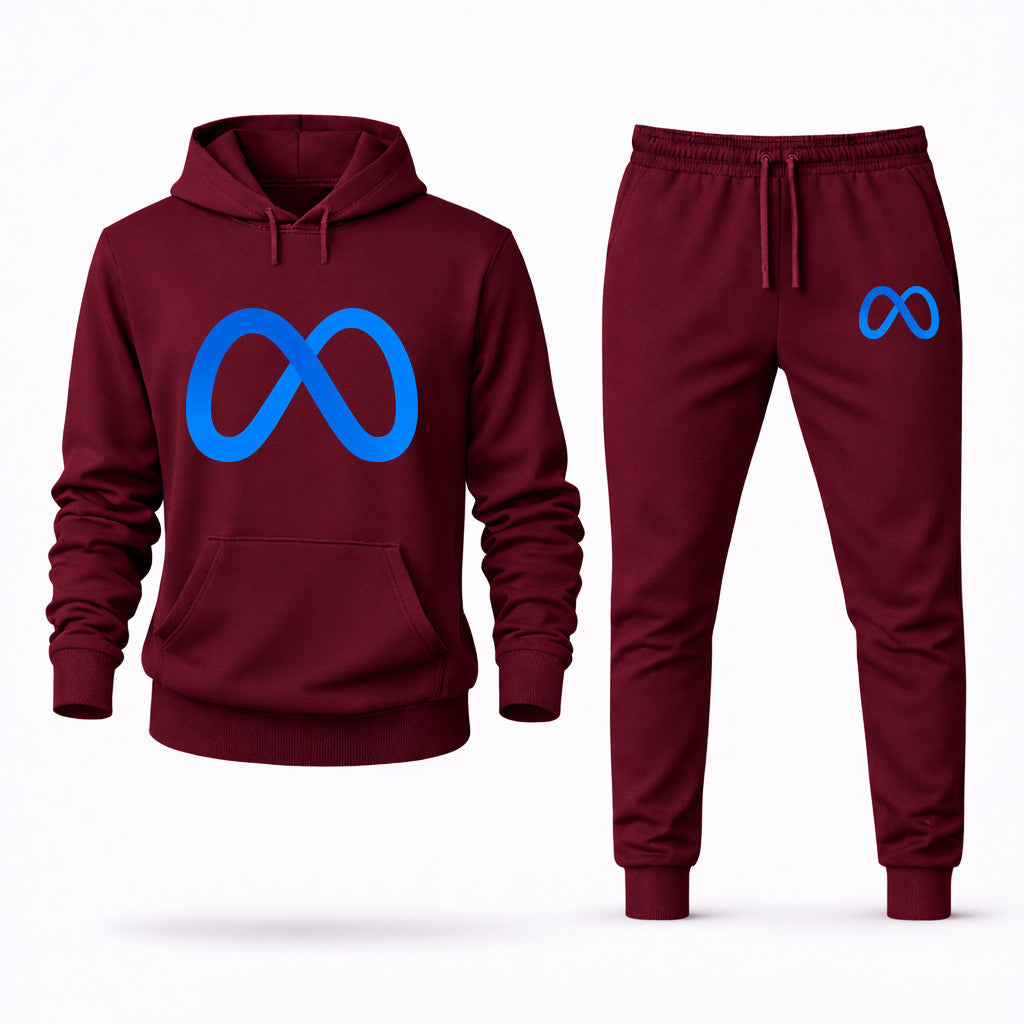 Meta Hoodie and Joggers Set - Burgundy