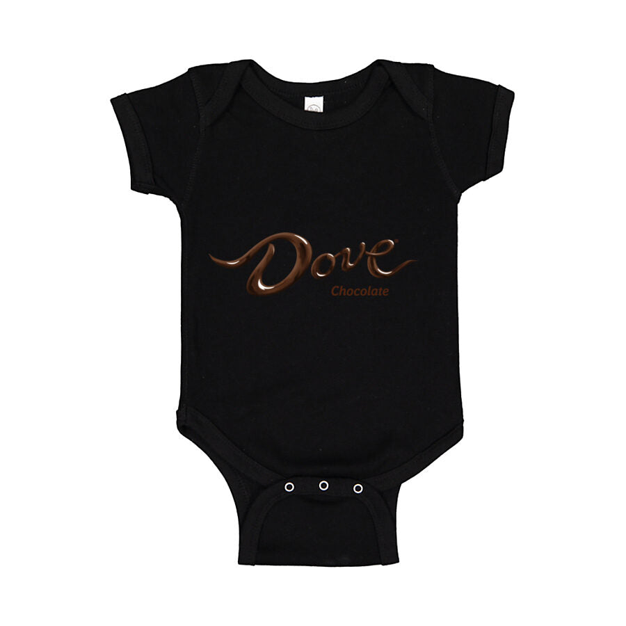 Dove Chocolate Baby Romper Onesie - Black