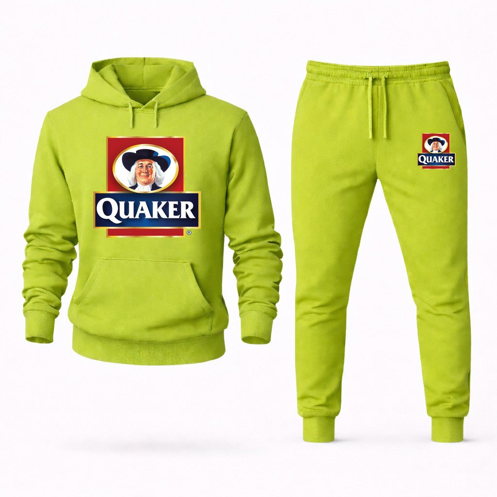 Quaker Hoodie and Joggers Set - Lime Green