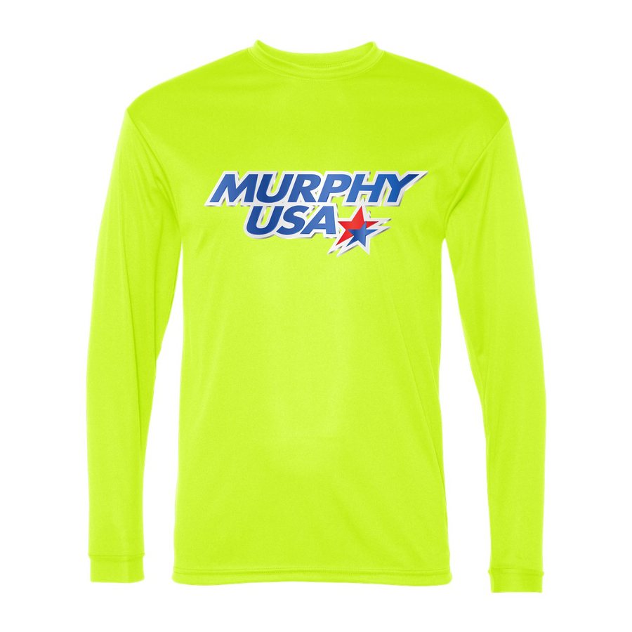 Men's Murphy USA Polyester Long Sleeve T-Shirt - Safety Yellow
