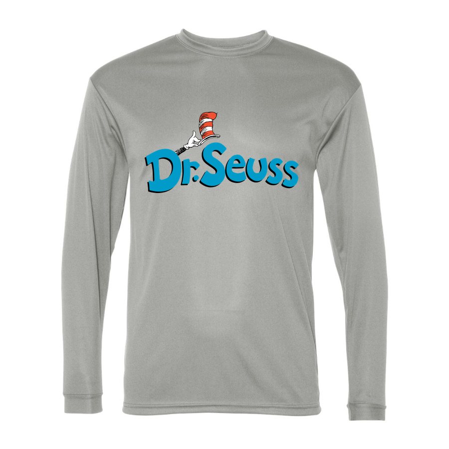 Men's Dr. Seuss Polyester Long Sleeve T-Shirt - Silver