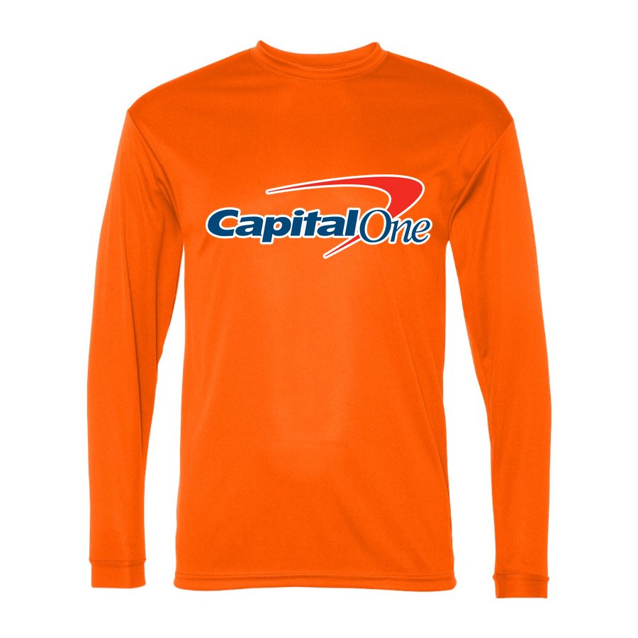 Men's Capital One Polyester Long Sleeve T-Shirt - Safety Orange
