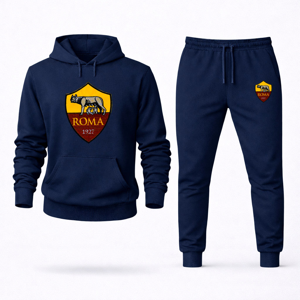 AS Roma FC Hoodie and Joggers Set - Navy