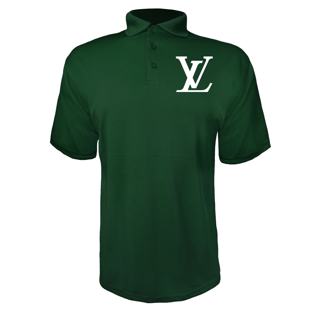Louis Vuitton White men's polyester polo in Green