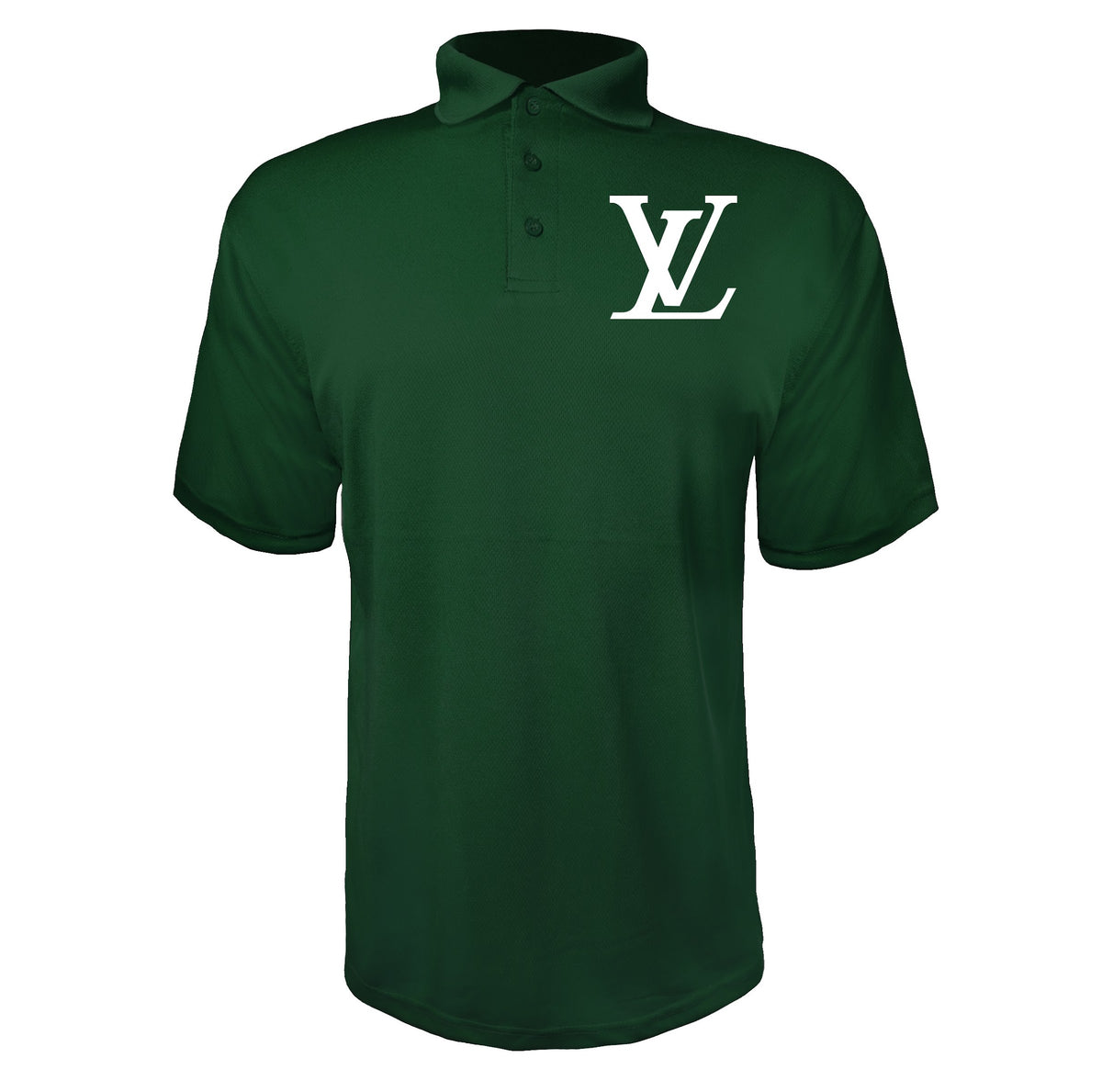 Louis Vuitton White men's polyester polo in Green