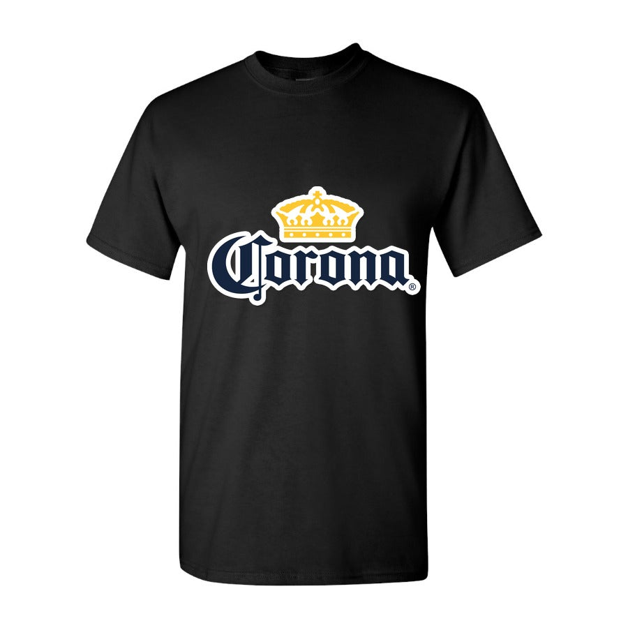 Men's Corona logo Cotton T-Shirt - Black