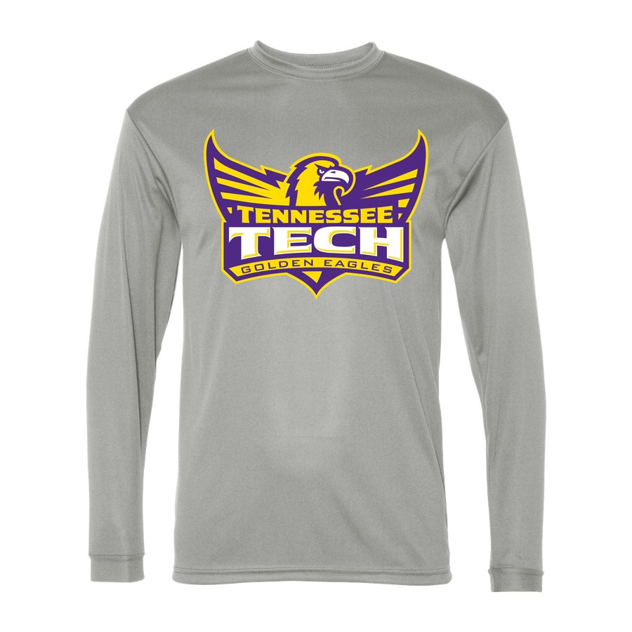 Men's Tennessee Tech Golden Eagles Polyester Long Sleeve T-Shirt - Silver