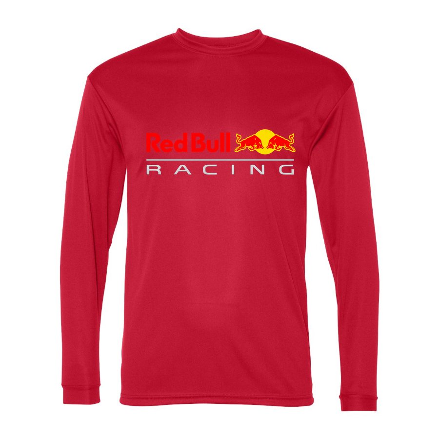 Men's Red Bull Racing Polyester Long Sleeve T-Shirt - Red