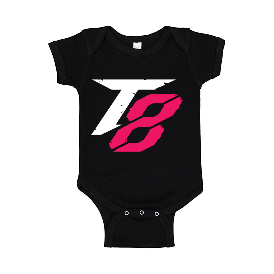 Tekken 8 White Logo Baby Romper Onesie - Black