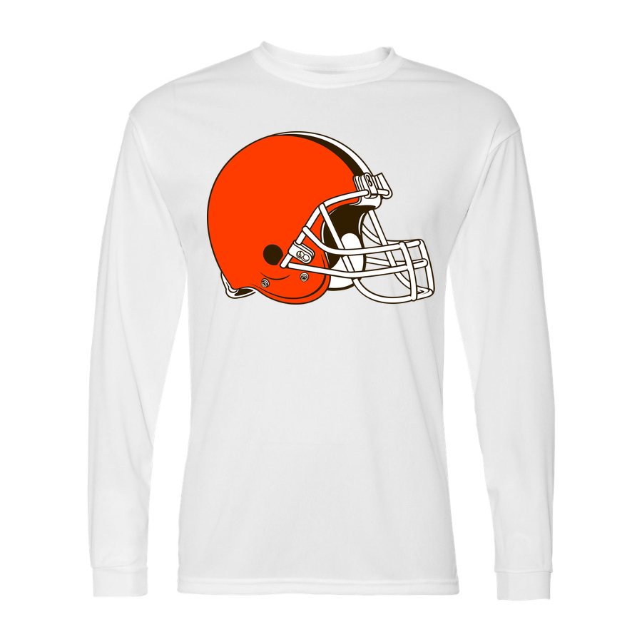 Men's Cleveland Browns Polyester Long Sleeve T-Shirt - White