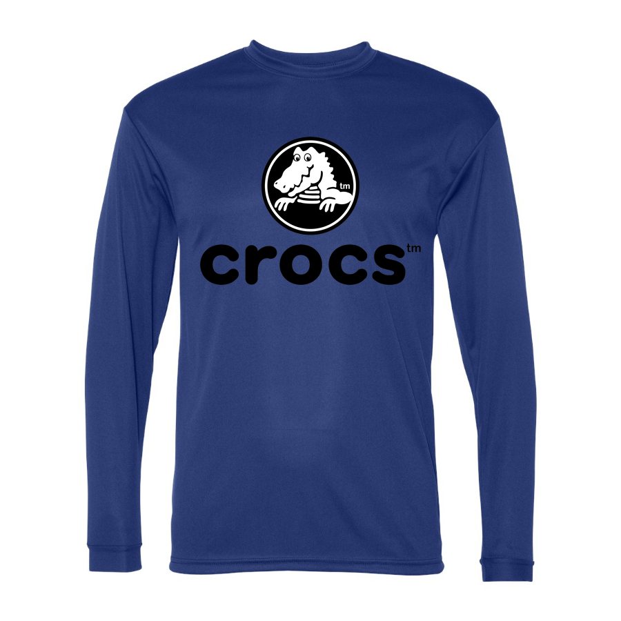 Men's Crocs Polyester Long Sleeve T-Shirt - Royal Blue