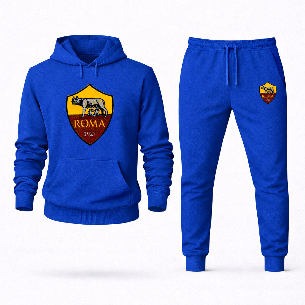 AS Roma FC Hoodie and Joggers Set - Blue