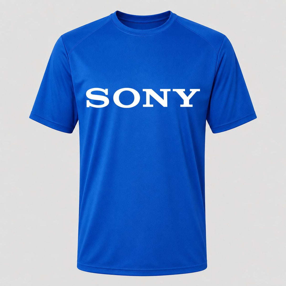 Men's Sony White Performance T-Shirt - Royal Blue
