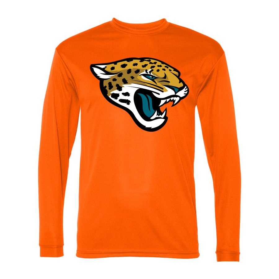 Men's Jacksonville Jaguars Polyester Long Sleeve T-Shirt - Safety Orange