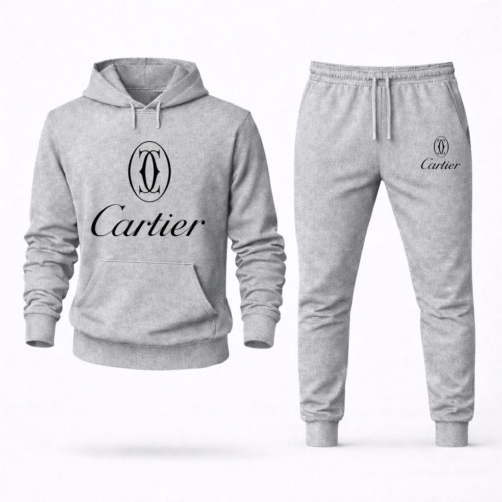Cartier Black Hoodie and Joggers Set - Grey