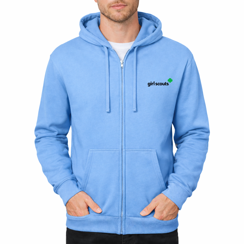 Girl Scout Zipper Hoodie - Sky Blue