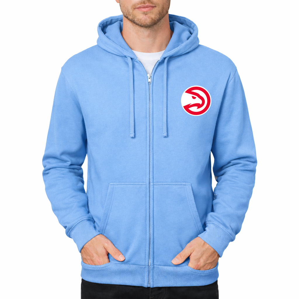 Men's Atlanta Hawks Zipper Hoodie - Sky Blue
