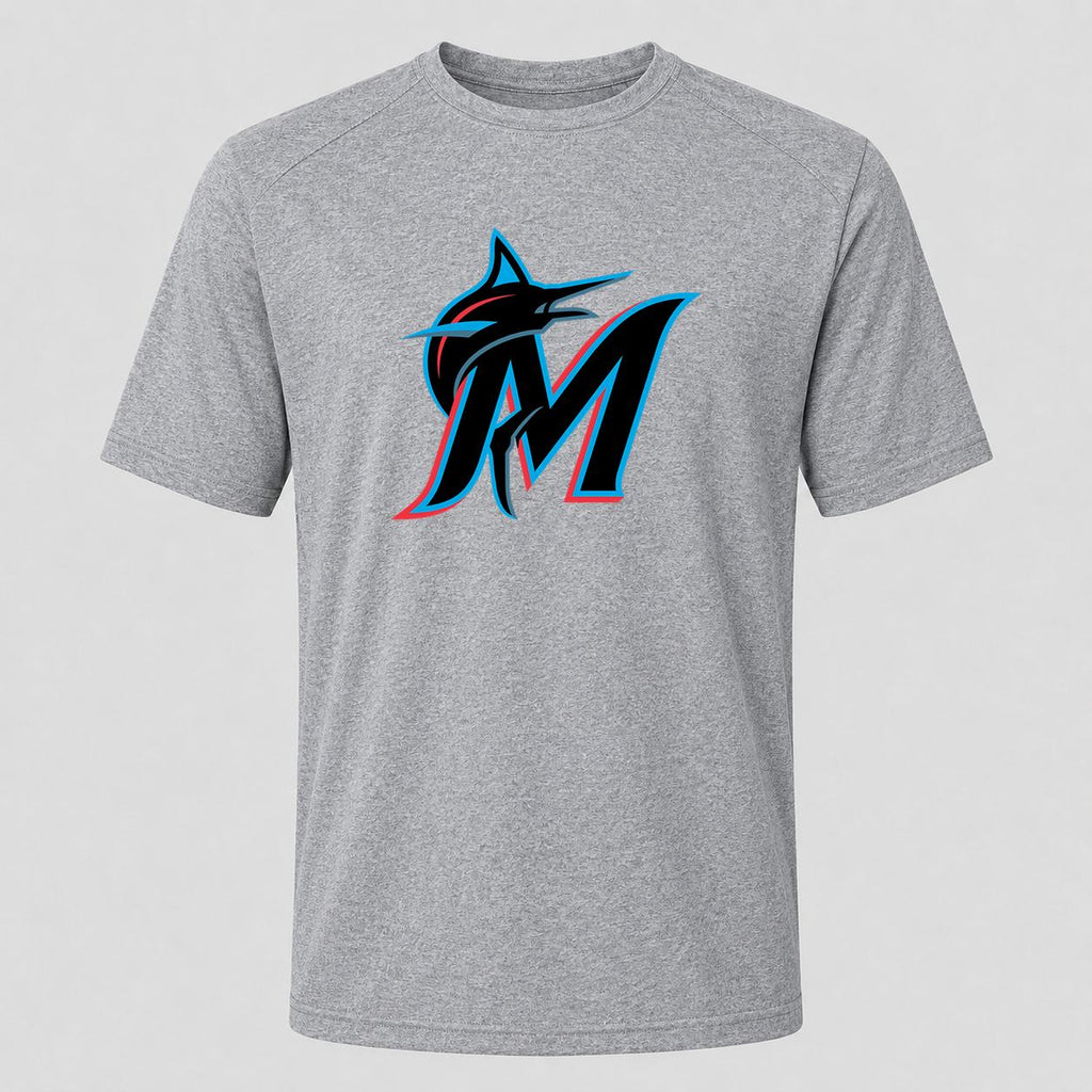 Men's Miami Marlins Performance T-Shirt - Gray