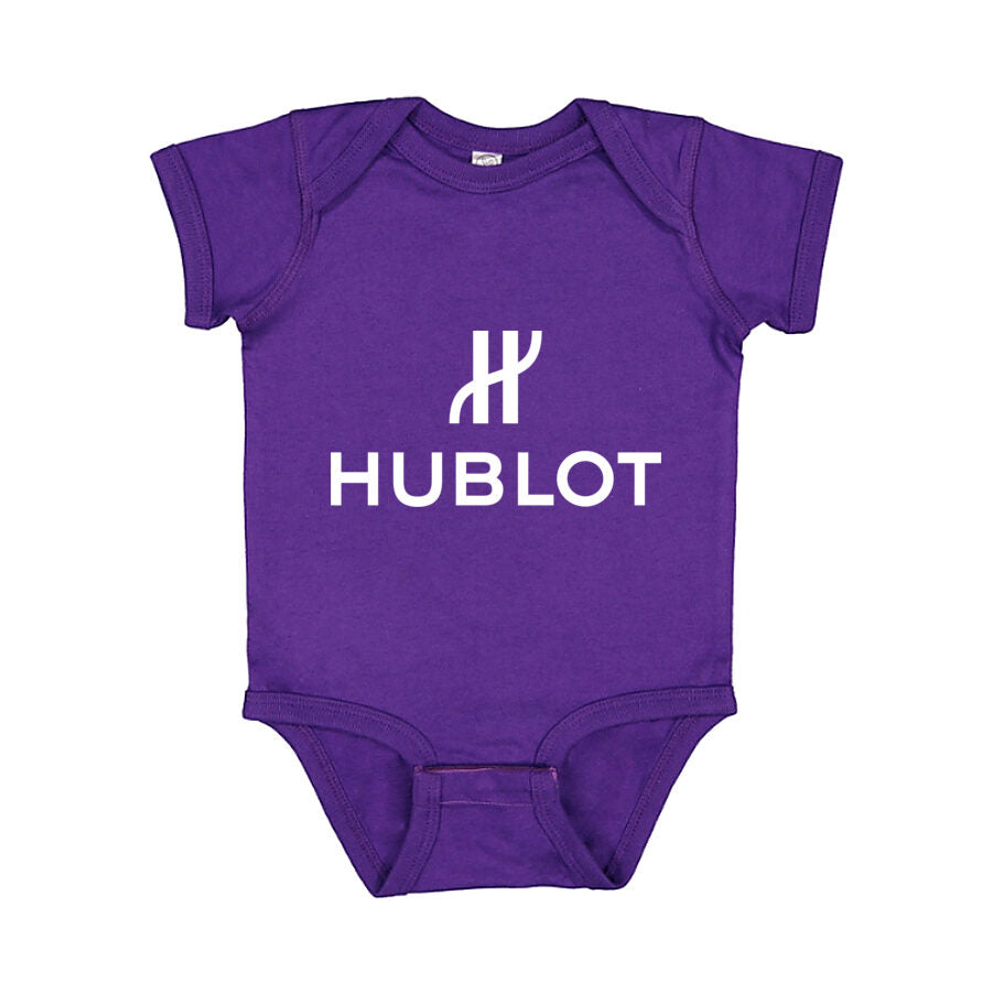 Hublot White Logo Baby Romper Onesie - Purple