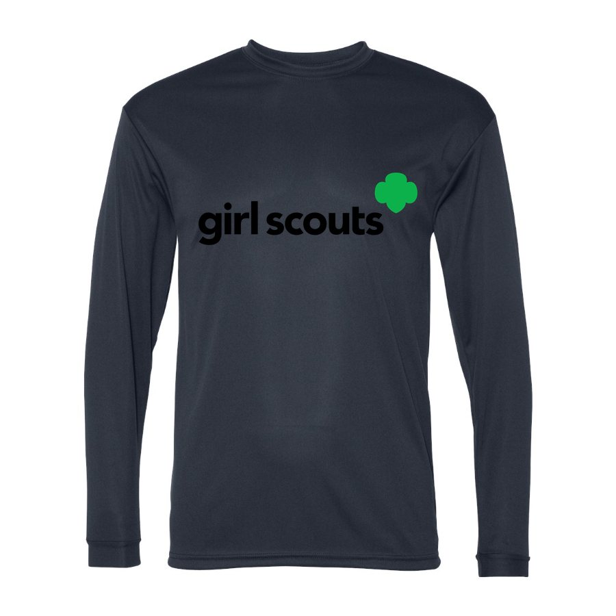 Men's Girl Scout Polyester Long Sleeve T-Shirt - Navy