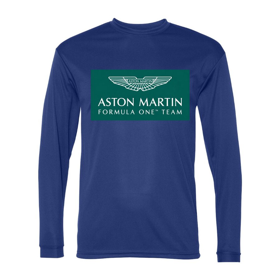 Men's Aston Martin Formula One Team Polyester Long Sleeve T-Shirt - Royal Blue