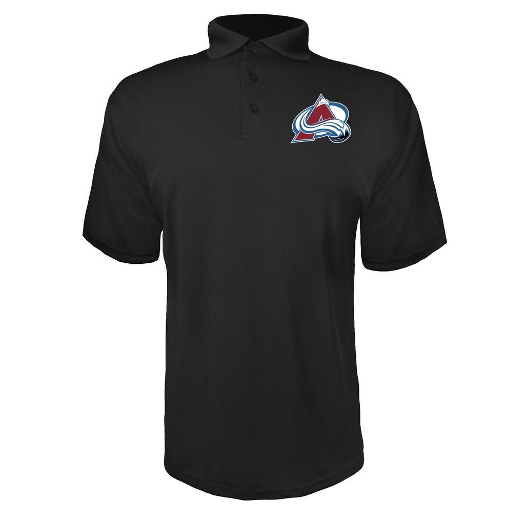 Colorado Avalanche Black polyester polo