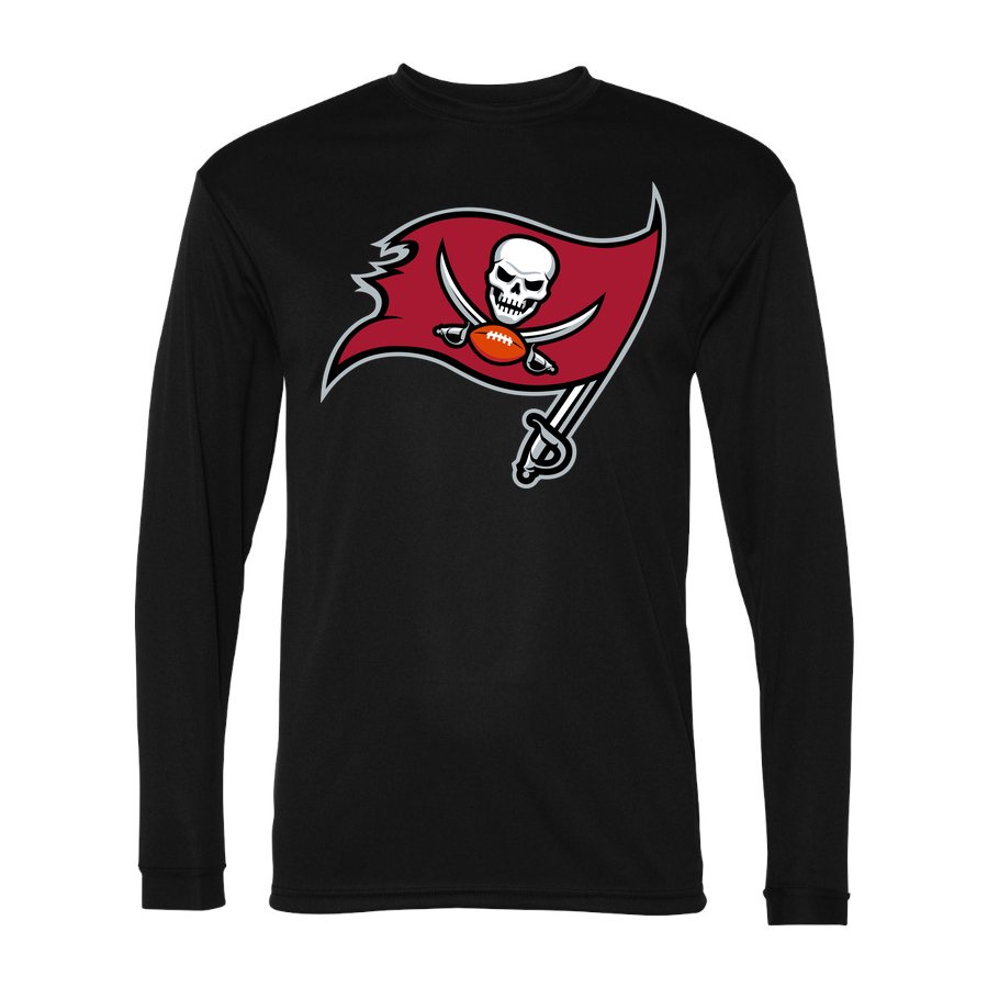 Men's Tampa Bay Buccaneers Polyester Long Sleeve T-Shirt - Black