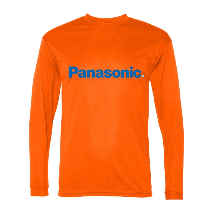 Men's Panasonic Polyester Long Sleeve T-Shirt - Safety Orange