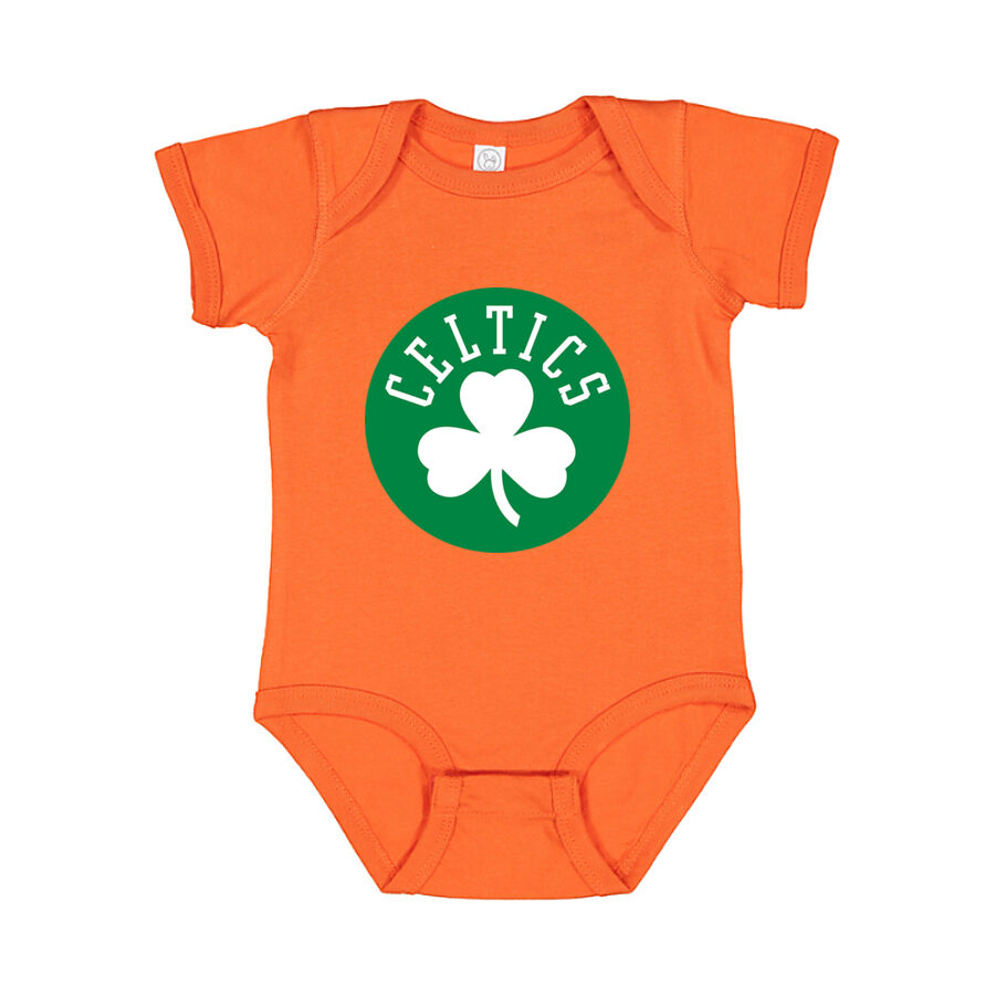 Boston Celtics Baby Romper Onesie - Orange