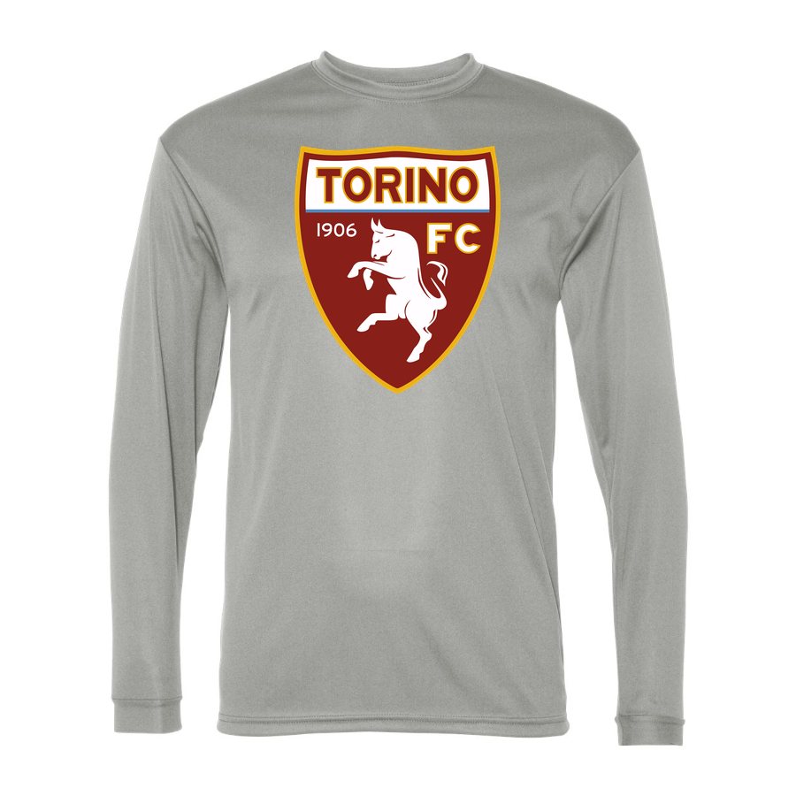 Men's Torino Polyester Long Sleeve T-Shirt - Silver