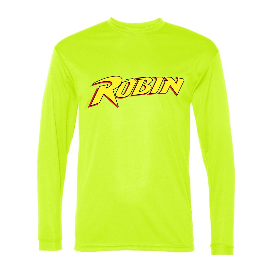 Men's Robin Polyester Long Sleeve T-Shirt - Safety Yellow