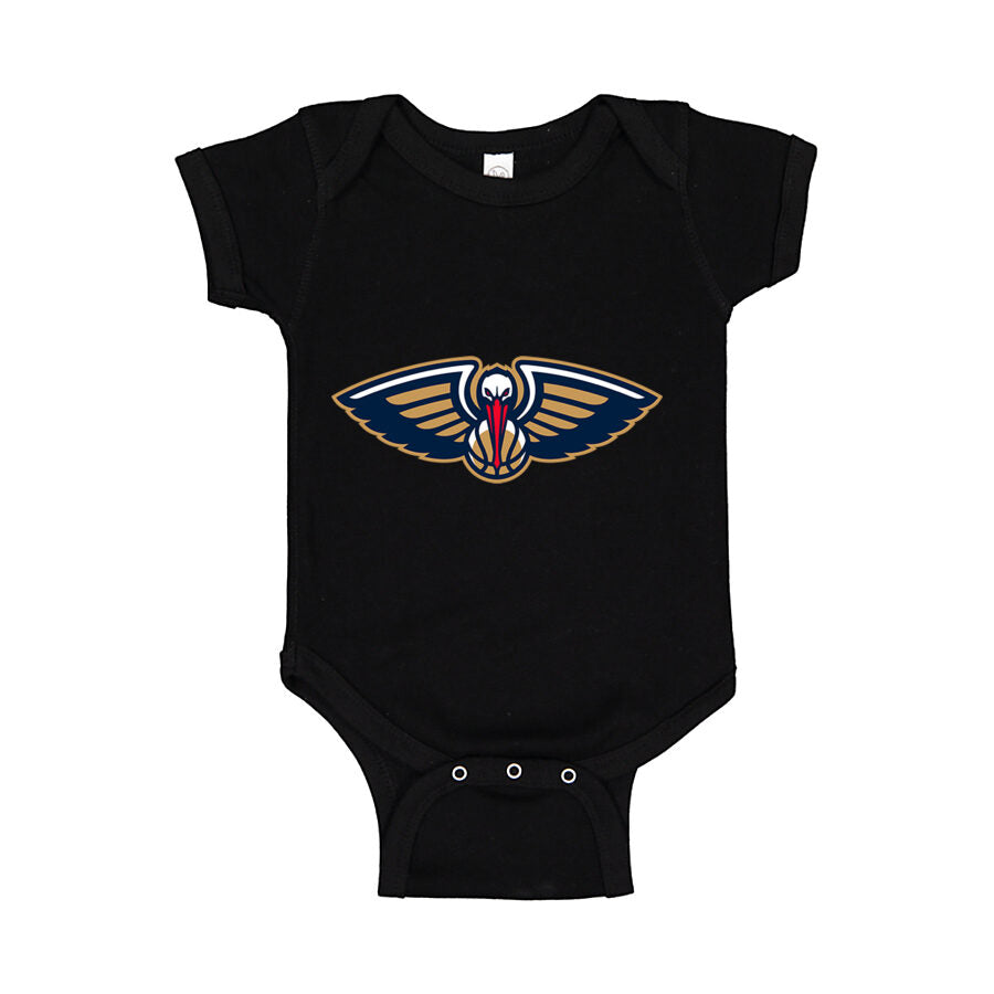 New Orleans Pelicans Baby Romper Onesie - Black