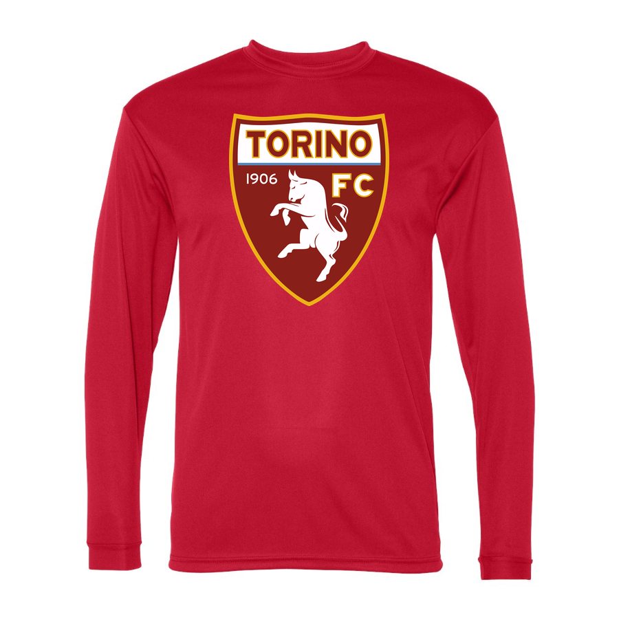 Men's Torino Polyester Long Sleeve T-Shirt - Red