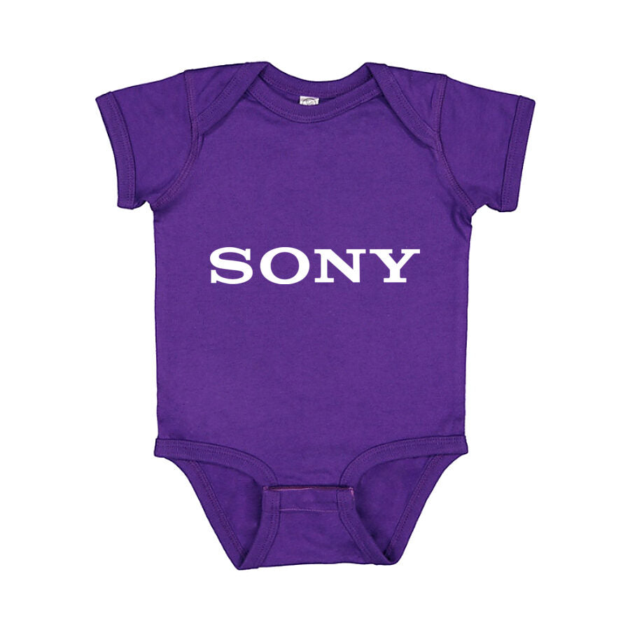 Sony White Logo Baby Romper Onesie - Purple