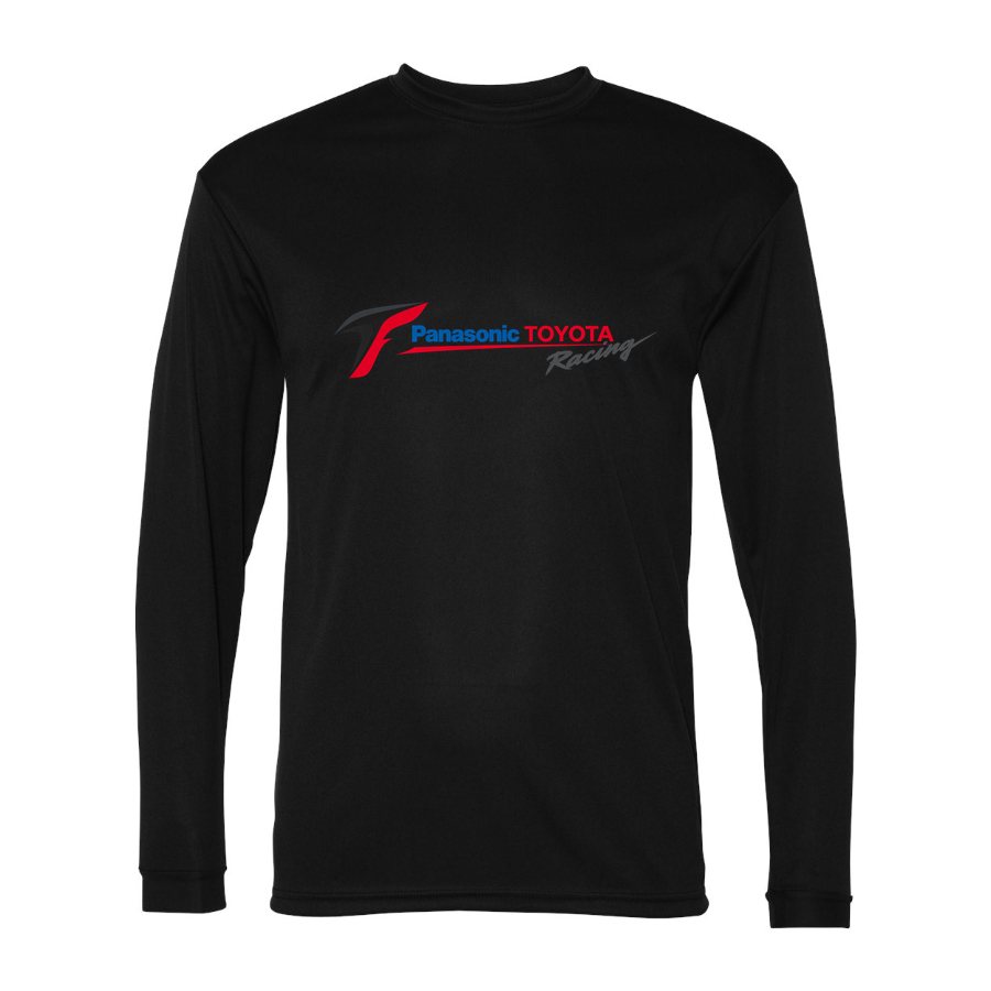 Men's Panasonic Toyota Racing Polyester Long Sleeve T-Shirt - Black