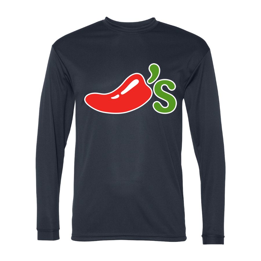 Men's Chilis Polyester Long Sleeve T-Shirt - Navy