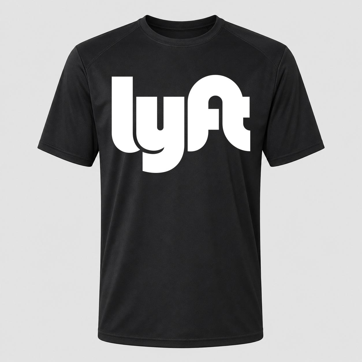 Men's Lyft White Performance T-Shirt - Black