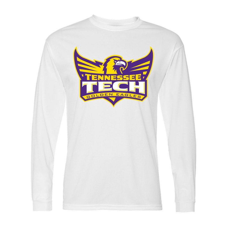 Men's Tennessee Tech Golden Eagles Polyester Long Sleeve T-Shirt - White