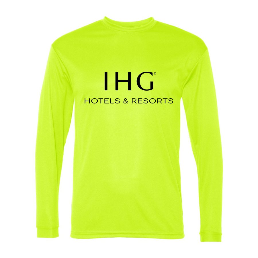 Men's IHG Polyester Long Sleeve T-Shirt - Safety Yellow