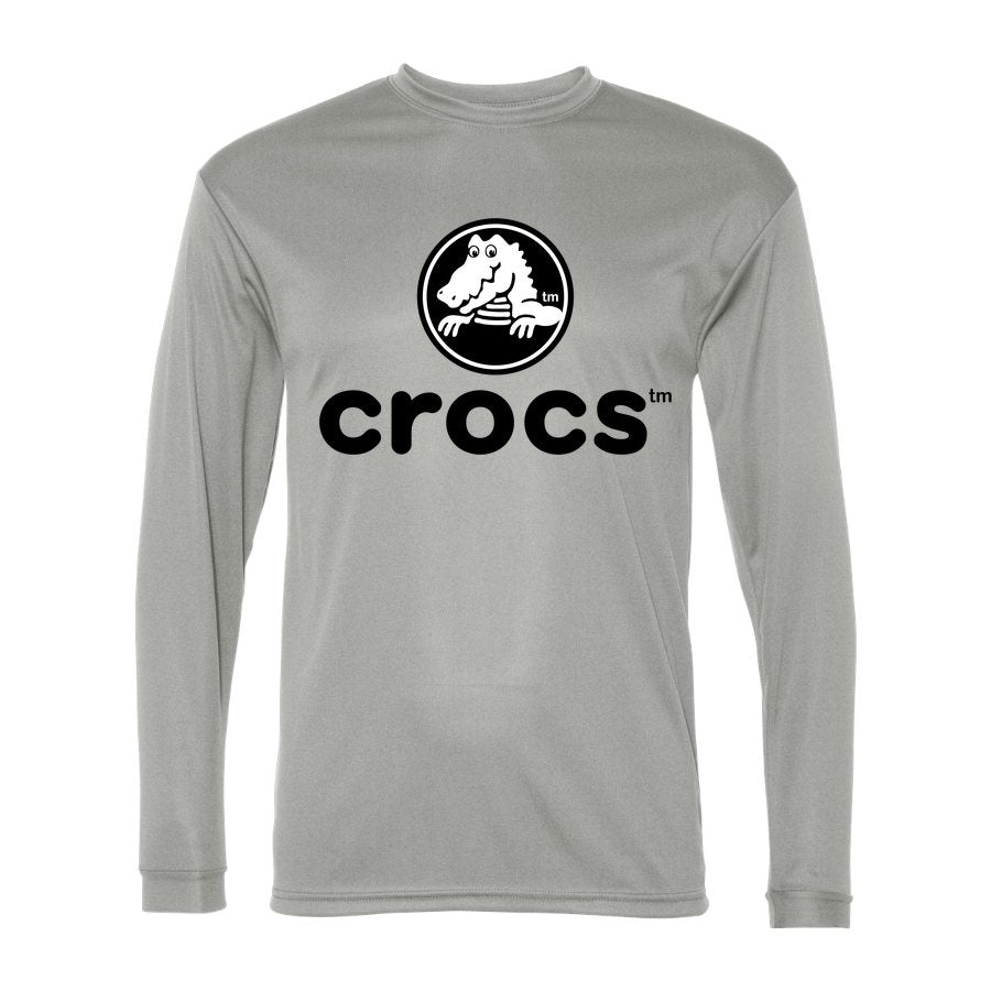 Men's Crocs Polyester Long Sleeve T-Shirt - Silver