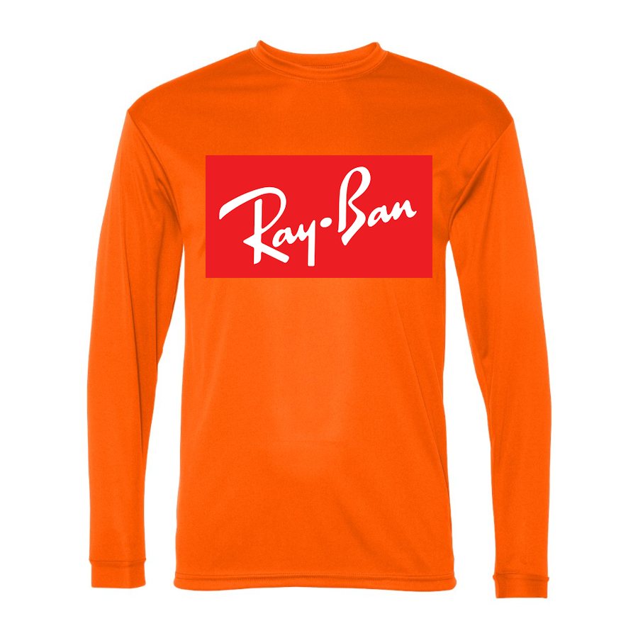 Men's Ray-Ban Polyester Long Sleeve T-Shirt - Safety Orange