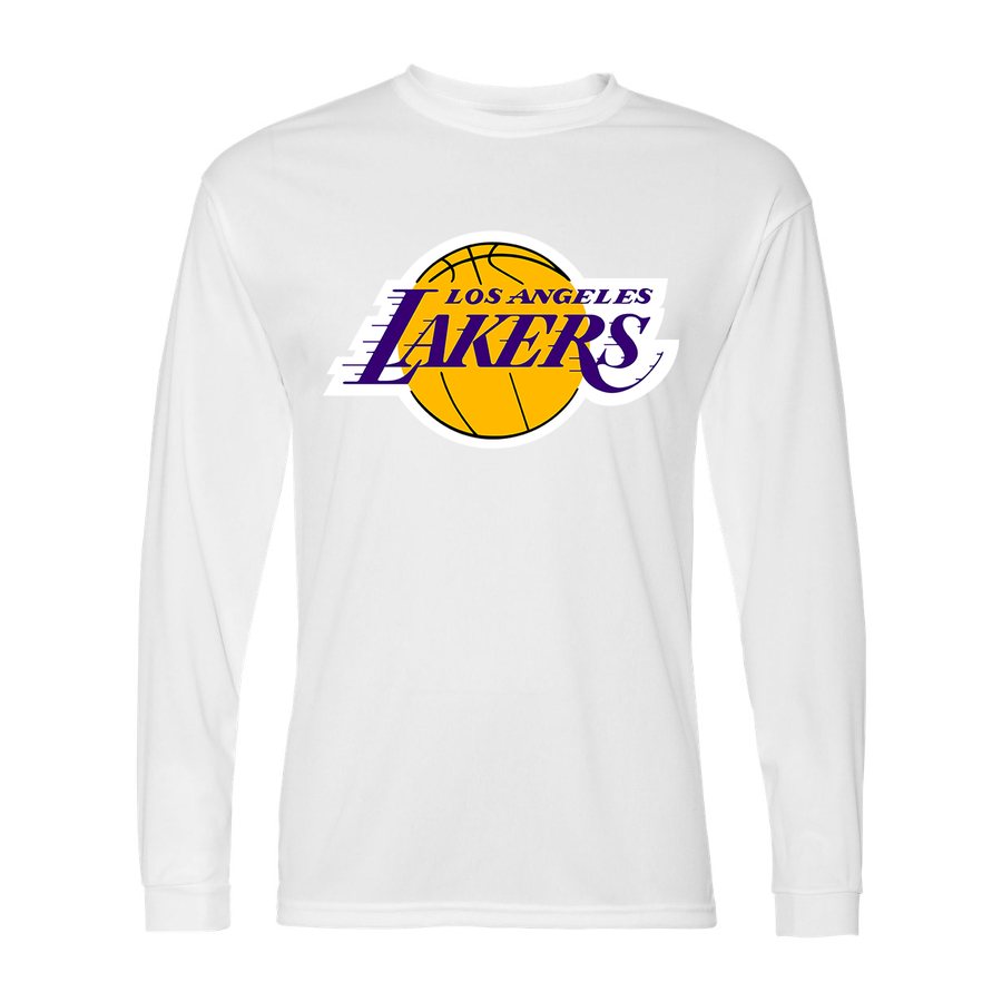 Men's Los Angeles Lakers Polyester Long Sleeve T-Shirt - White