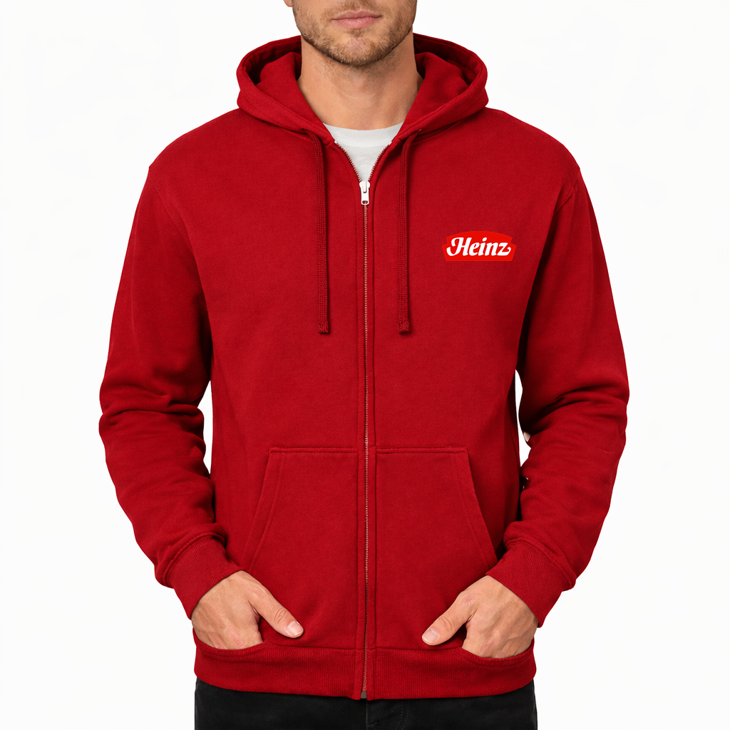 Heinz food 1536x864 Zipper Hoodie - Red