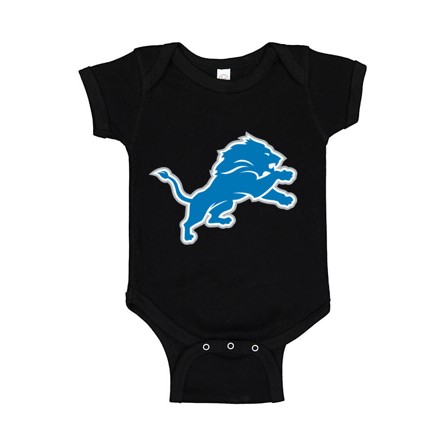 Detroit Lions Baby Romper Onesie - Black