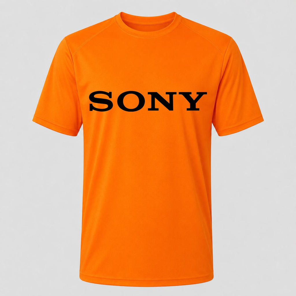 Men's Sony Black Performance T-Shirt - Orange